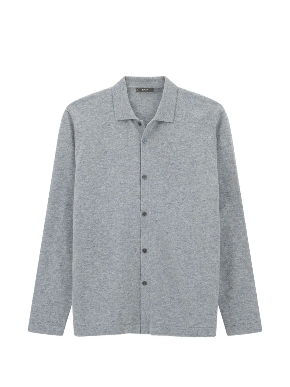 Boggi Milano knitted shirt in wool-cashmere - Grigio