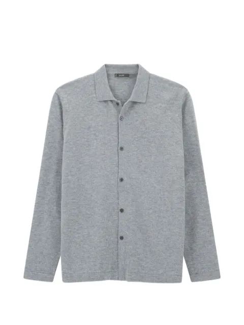 Boggi Milano knitted shirt in wool-cashmere
