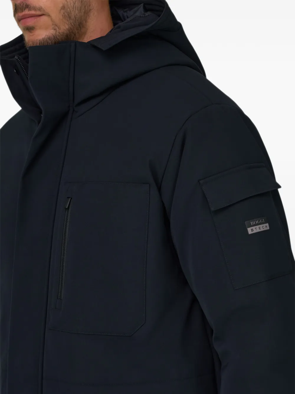 Boggi Milano B Tech parka van technische stof Blauw