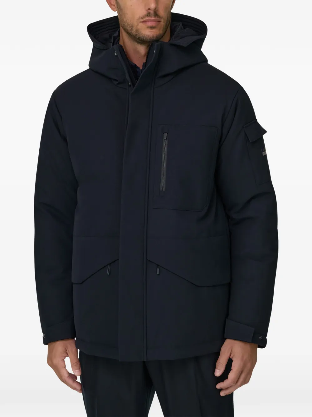 Boggi Milano B Tech parka van technische stof Blauw