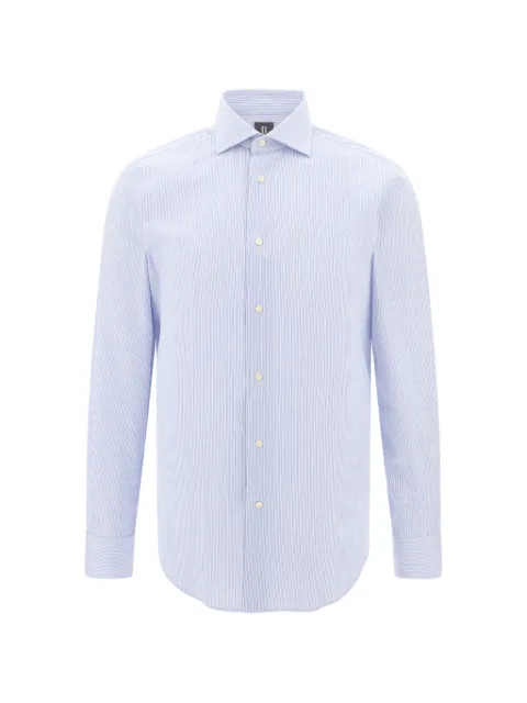 Boggi Milano Camicia in popeline di cotone a righe con vestibilità regolare