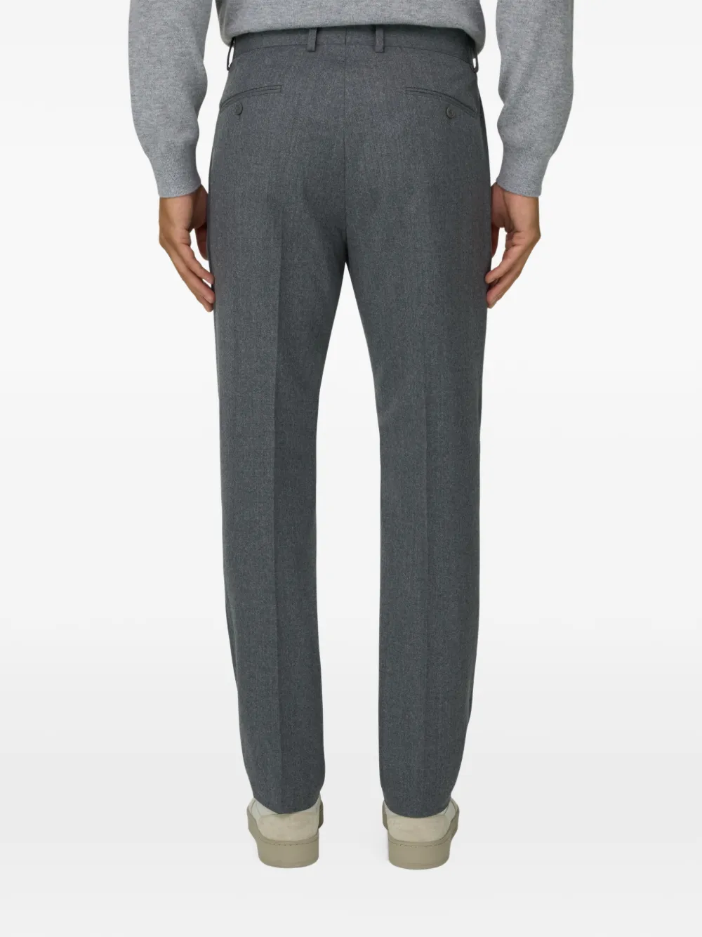 Boggi Milano Wollen broek Grijs