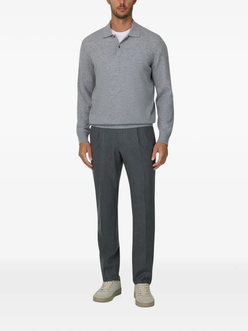 Boggi Milano Wollen broek Grijs
