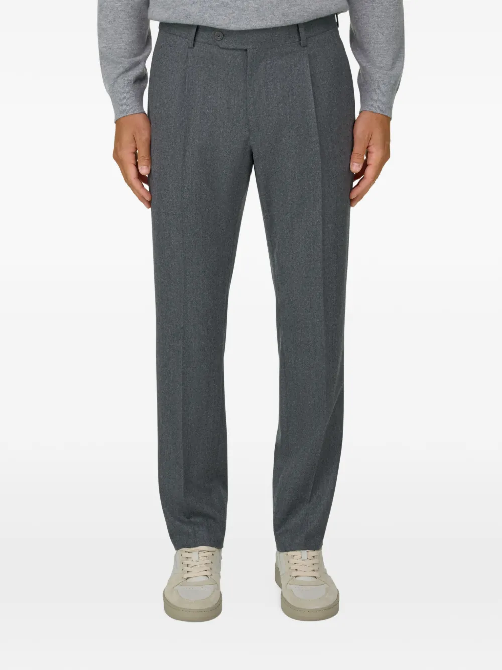 Boggi Milano Wollen broek Grijs