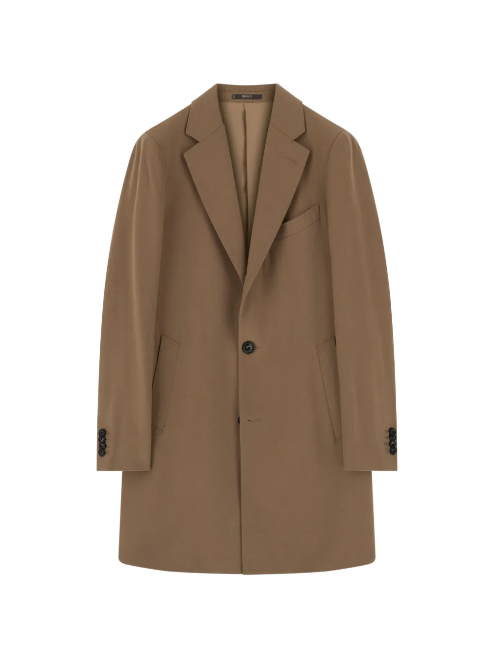 Boggi Milano coat in pure cashmere single-breasted - Marron Boggi Milano coat in pure cashmere single-breasted - Marron