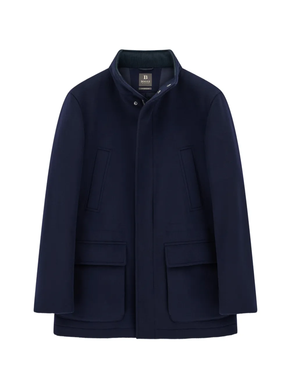 Boggi Milano car coat padded in wool-cashmere - Bleu Boggi Milano car coat padded in wool-cashmere - Bleu