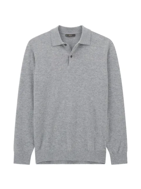 Boggi Milano knitted polo shirt in cashmere-wool