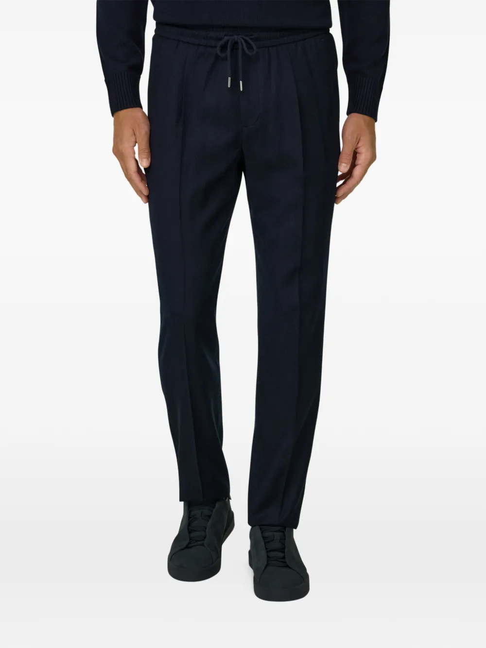 Boggi Milano City flanellen broek Blauw
