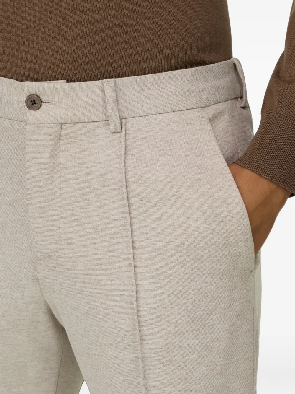 Boggi Milano Broek van technisch jersey Beige