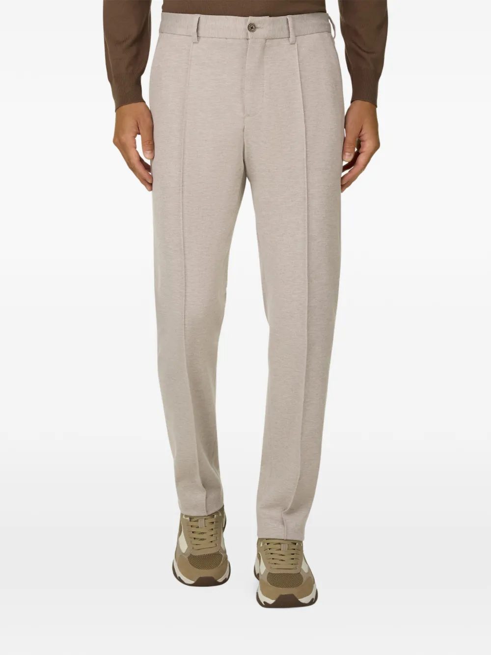 Boggi Milano Broek van technisch jersey Beige