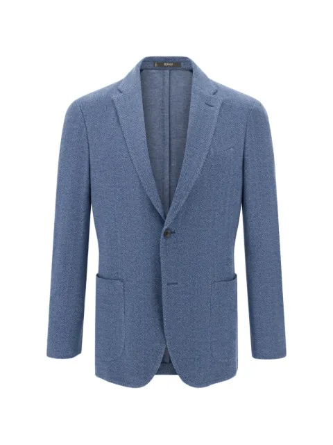 Boggi Milano blazer herringbone wool-cotton B Jersey