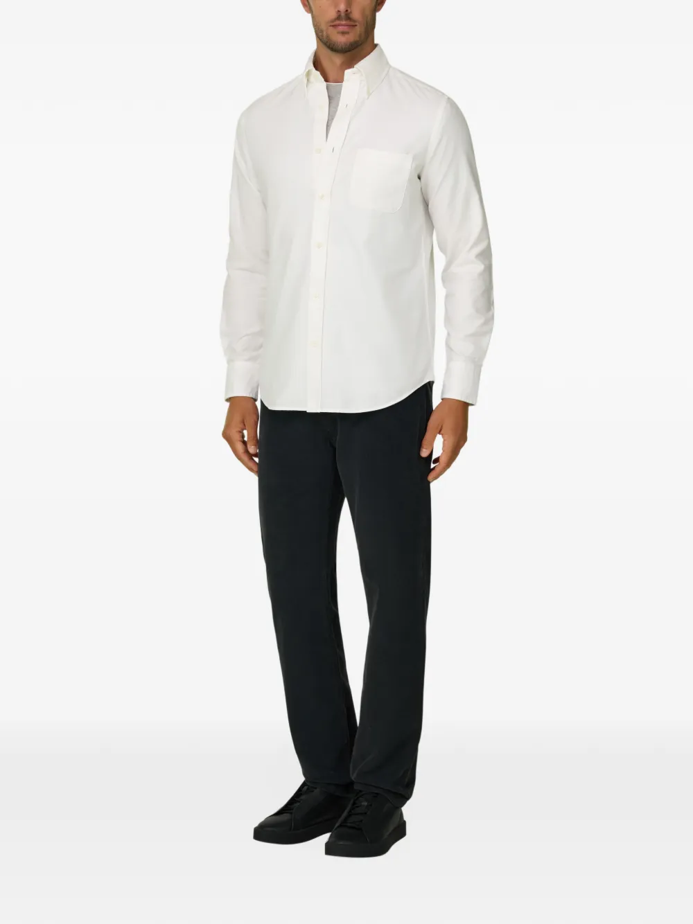 Boggi Milano Oxford regular-fit overhemd Wit