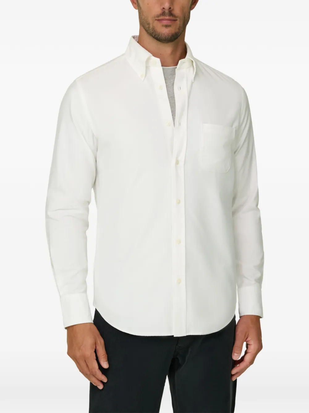Boggi Milano Oxford regular-fit overhemd Wit