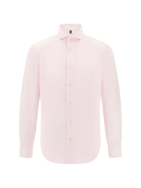 Boggi Milano slim fit non-iron poplin striped shirt