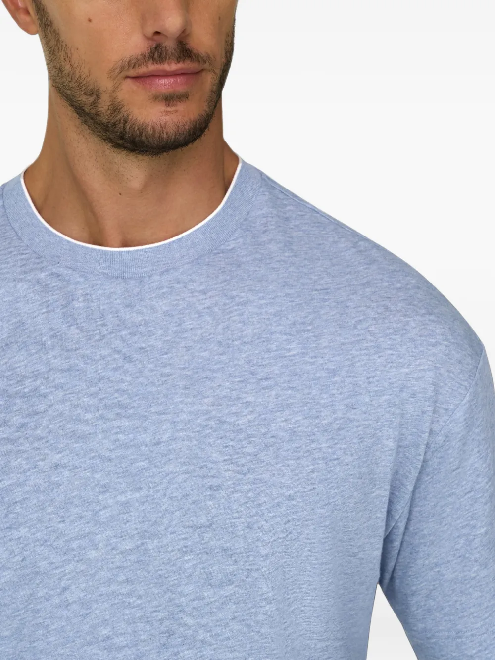 Boggi Milano T-shirt van katoenen jersey Blauw