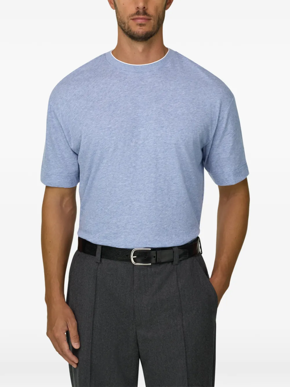 Boggi Milano T-shirt van katoenen jersey Blauw