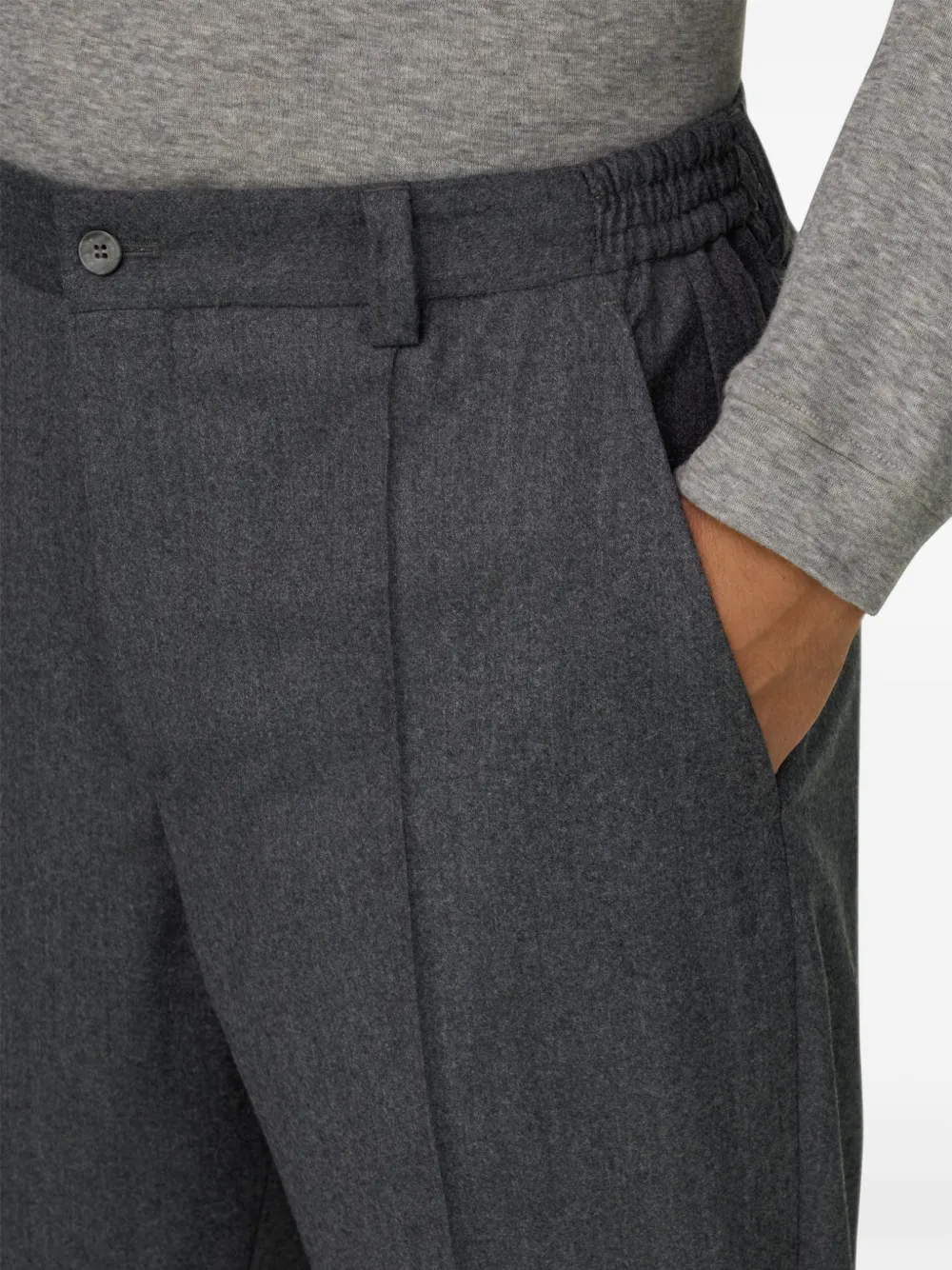 Boggi Milano Broek van kasjmier-wolblend Grijs