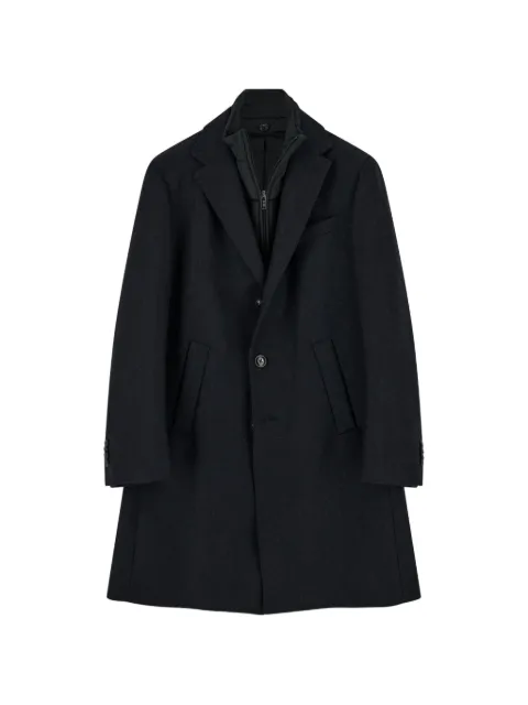 Boggi Milano wool coat with bib