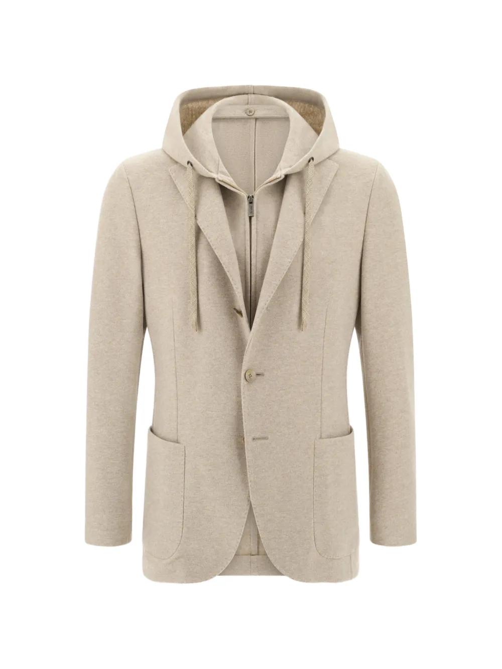 Boggi Milano sweatshirt blazer Madison mélange wool-cashmere B Jersey Beige