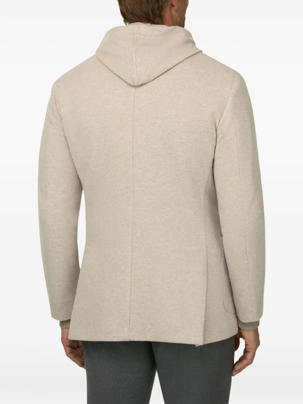 Boggi Milano sweatshirt blazer Madison mélange wool-cashmere B Jersey Beige