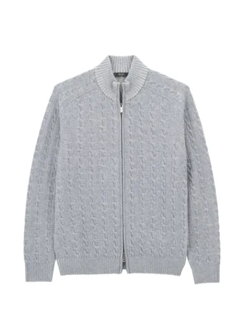 Boggi Milano roll neck jumper full-zip cashmere wool plated