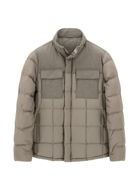 Boggi Milano bomber Flyn in flannel and technical fabric down
