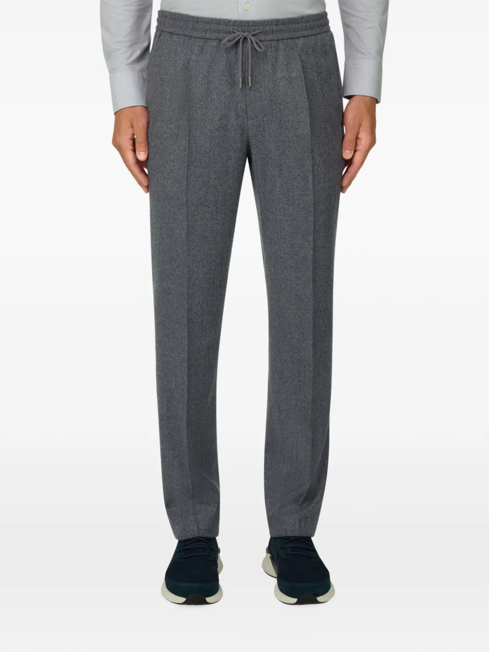Boggi Milano City flanellen broek Grijs