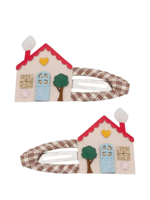 mimi & lula Farmhouse gingham hair clips (set of two)