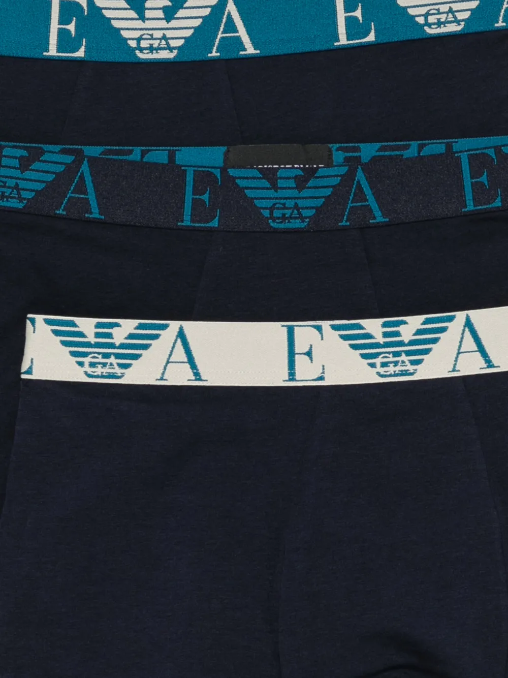 Emporio Armani logo-waistband boxers (pack of three) Blauw