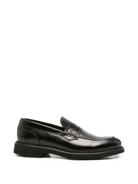 Canali leather penny loafers