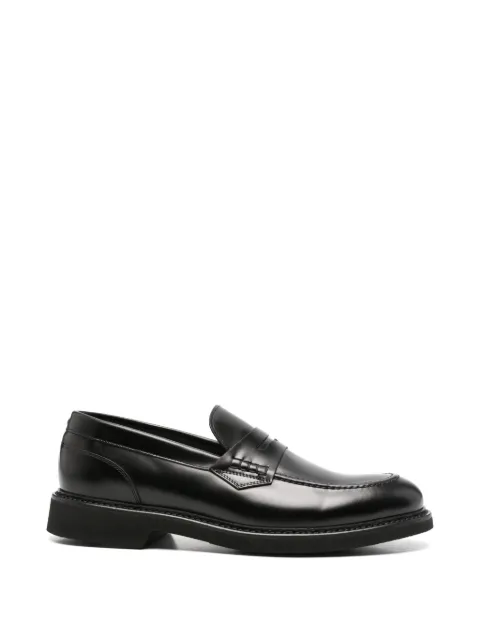 Canali leather penny loafers