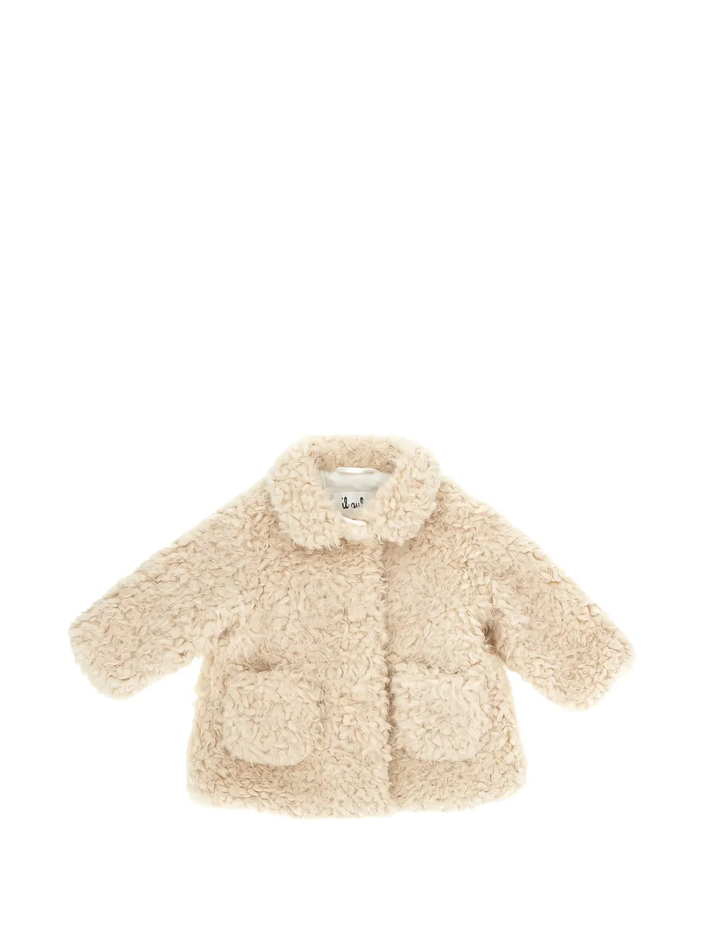 Il Gufo faux-shearling collared coat Beige