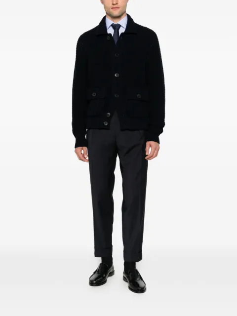 Berwich pleated turn-up trousers