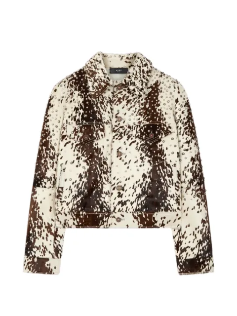 AMIRI cowhide embellished trucker jacket