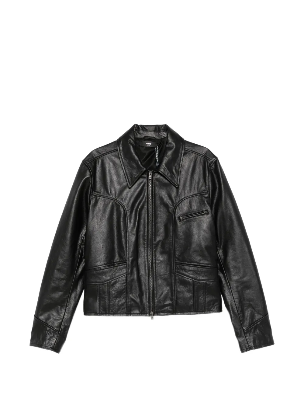AMIRI leather western-yoke jacket - Schwarz