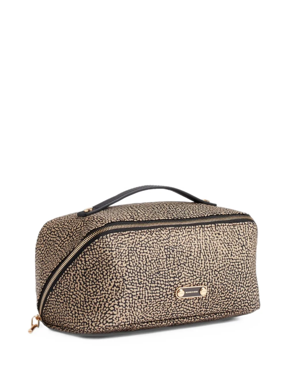 Borbonese Medium Make Up Bag In Brown