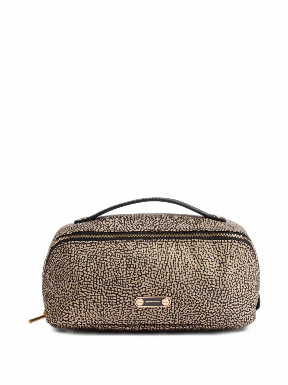 Borbonese Medium Make Up Bag In Brown