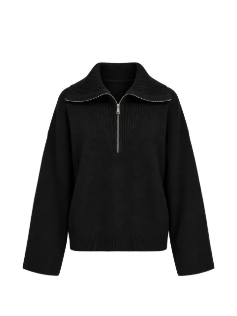 SOLOTRE half-zip wool sweater
