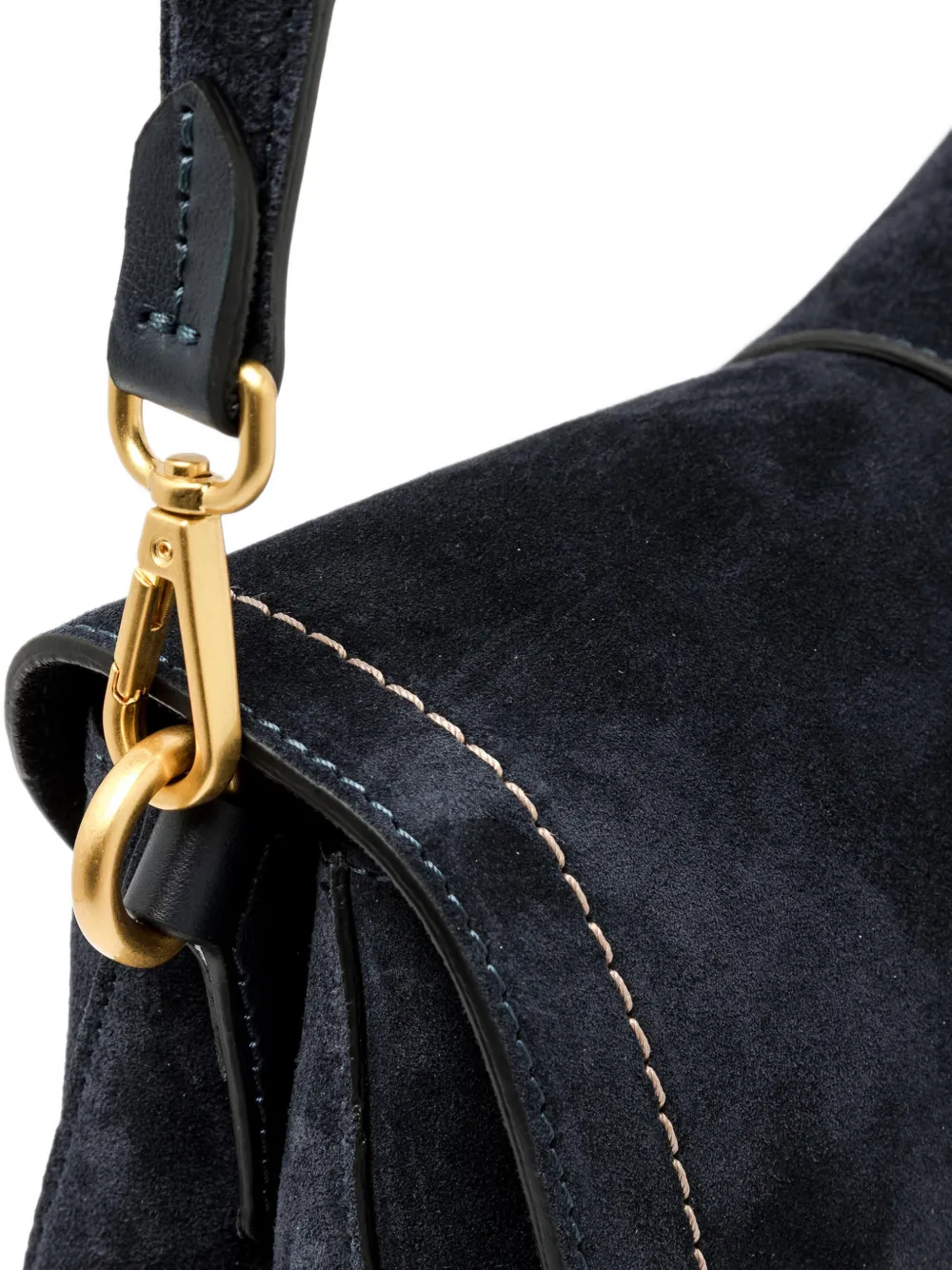 GIANNI CHIARINI Grote Helena ronde suède shopper Blauw