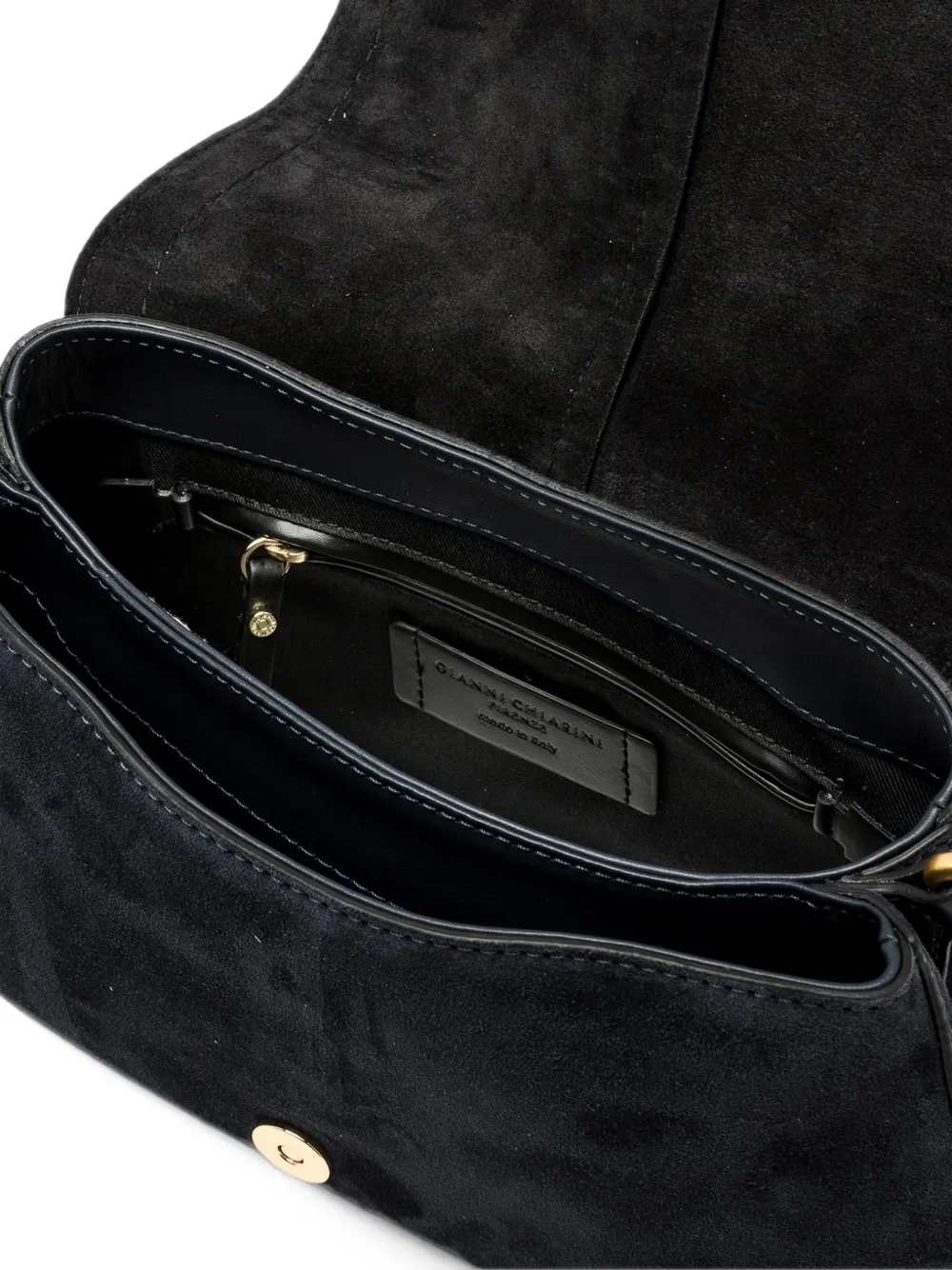 GIANNI CHIARINI Grote Helena ronde suède shopper Blauw
