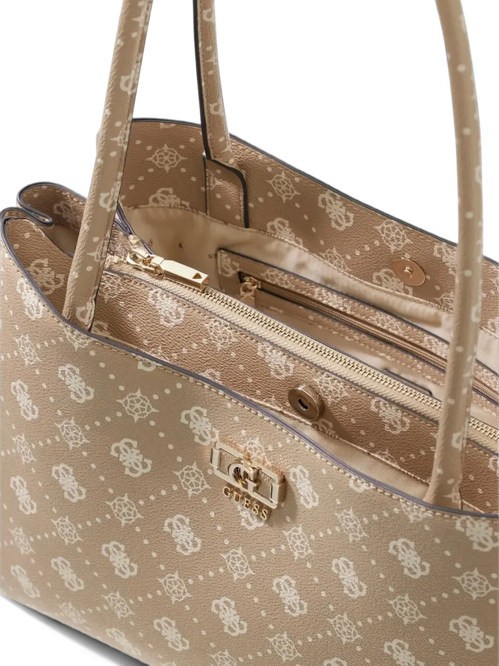 GUESS USA Emelie Logo handbag Beige