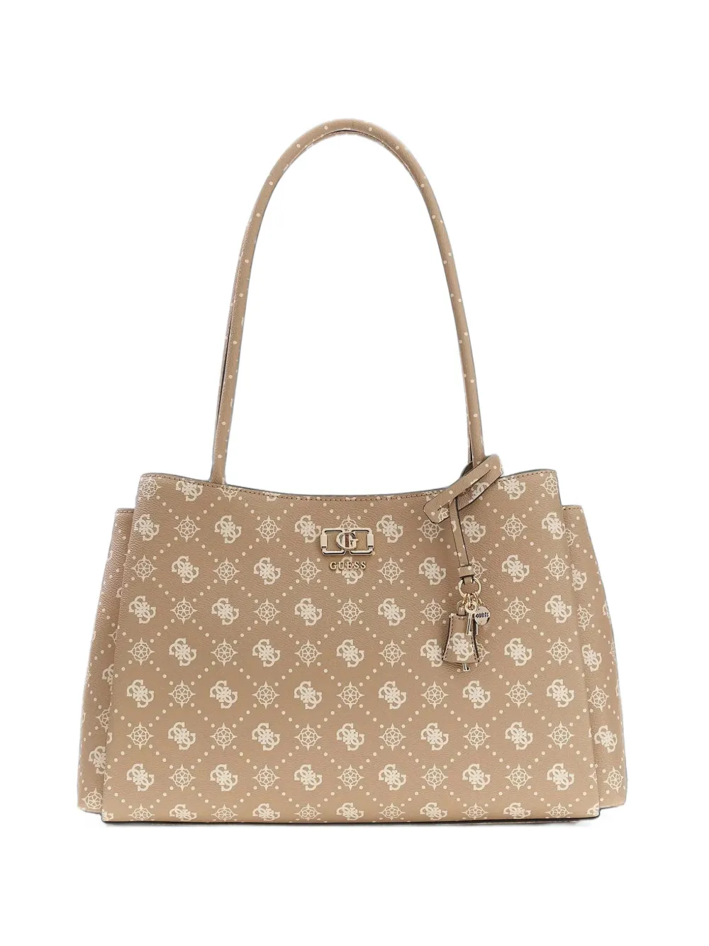 GUESS USA Emelie logo-print shoulder bag - Nude