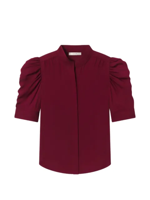 FRAME Gillian silk puff-sleeve blouse