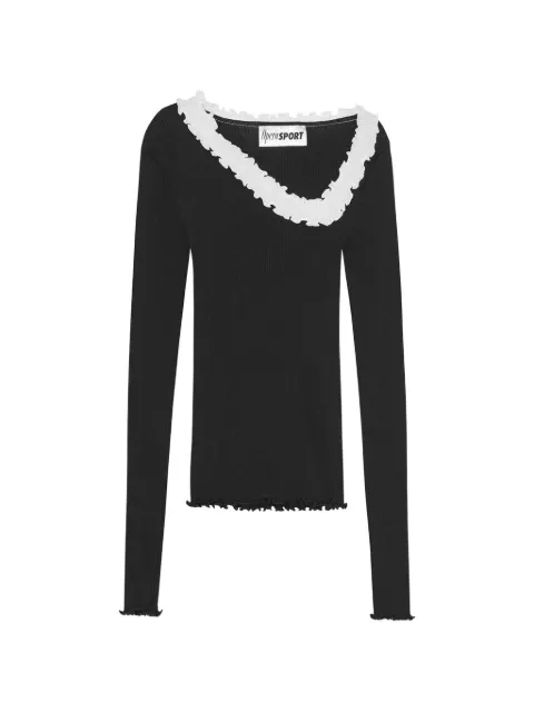 OpéraSPORT Blusa Evita sem costura com babados