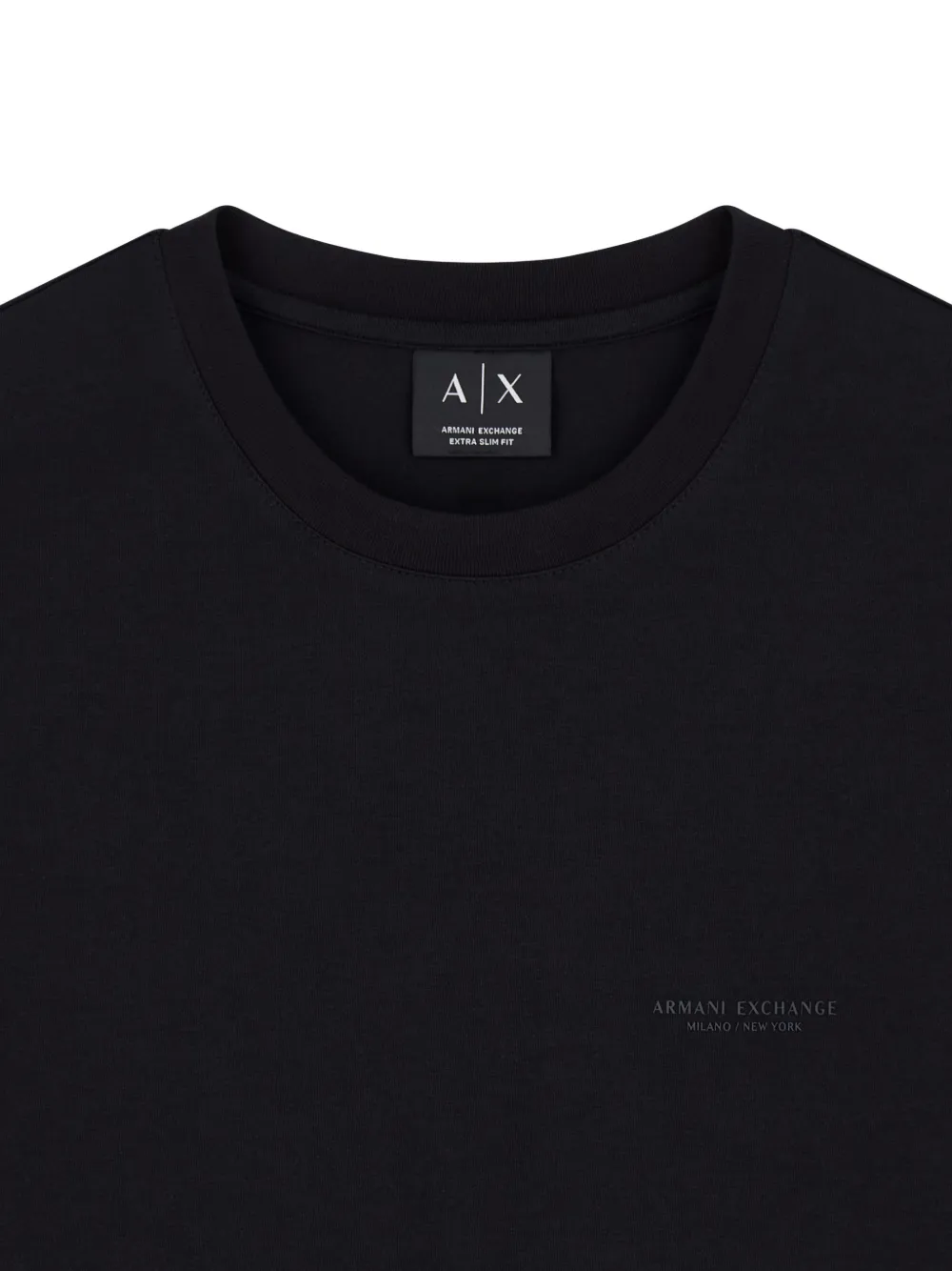 Armani Exchange logo-print T-shirt Zwart