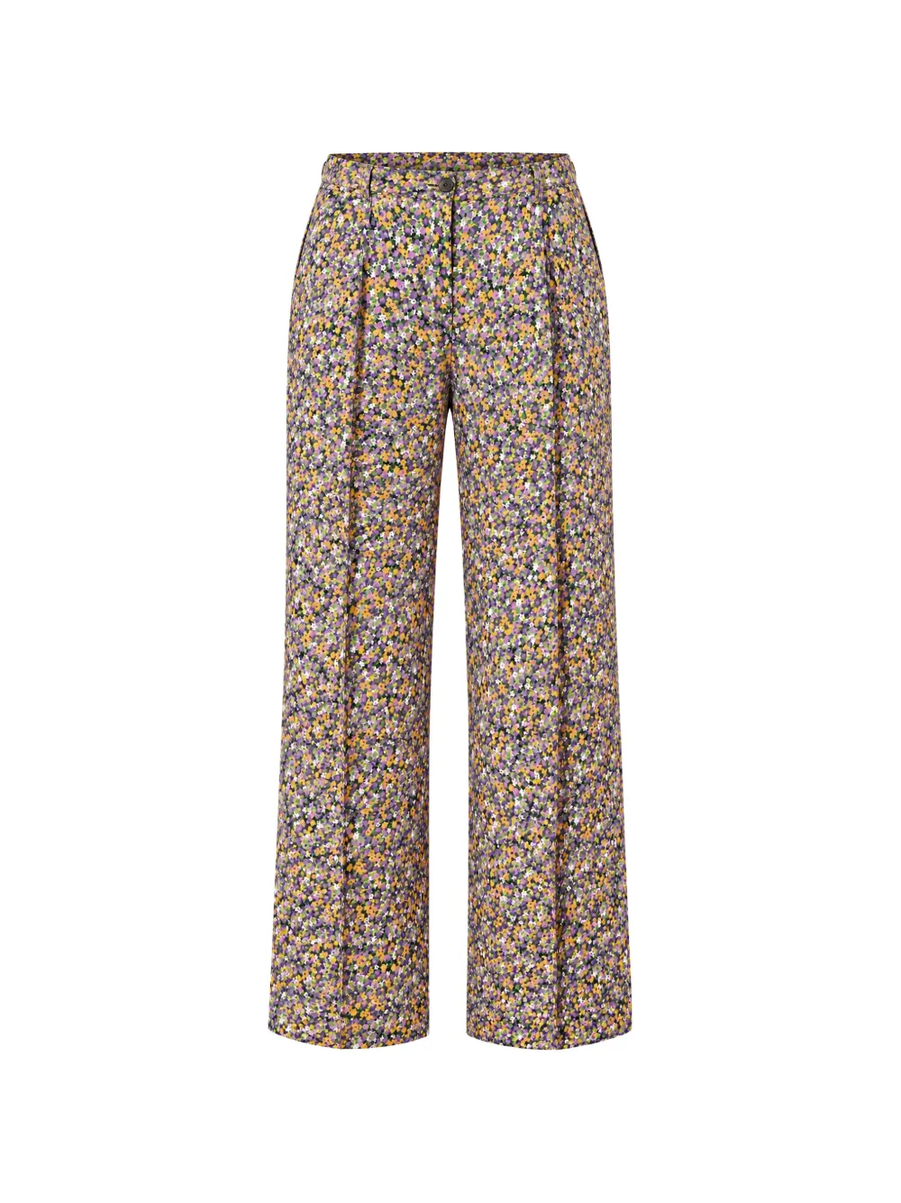 Nº21 floral-print pleated trousers - Jaune Nº21 floral-print pleated trousers - Jaune