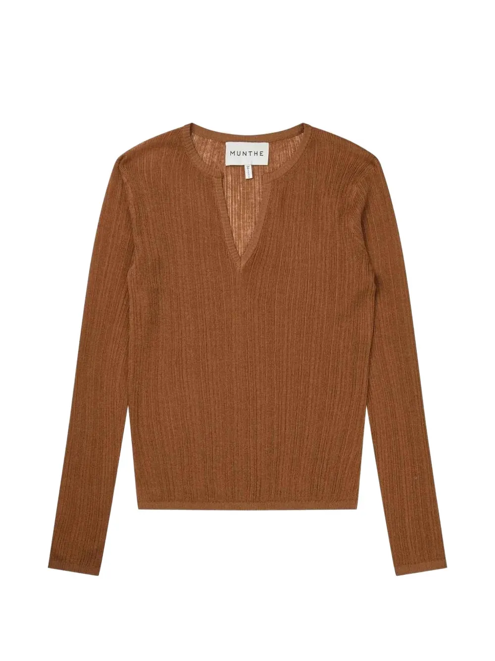 MUNTHE Nyra ribbed-knit sweater - Marron MUNTHE Nyra ribbed-knit sweater - Marron
