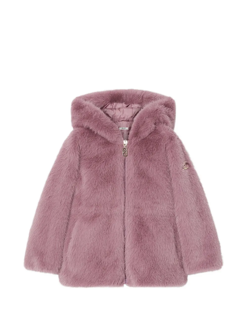 Liu Jo Kids faux-fur hooded coat Roze