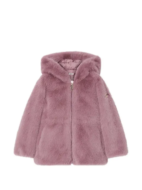 Liu Jo Kids faux-fur hooded coat