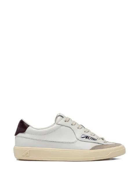 Autry Windscape low sneakers in white and fig leather